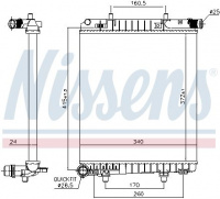 Chladič motoru NISSENS 636016 Chladič motoru NISSENS 636016