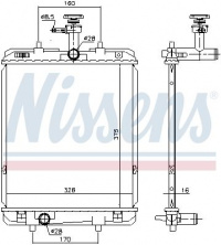 Chladič motoru NISSENS 636015 Chladič motoru NISSENS 636015